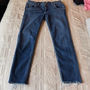 Hudson Jeans - Low Rise Raw Hem Skinny Jeans